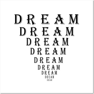 Dream Motivation Eye Chart Posters and Art